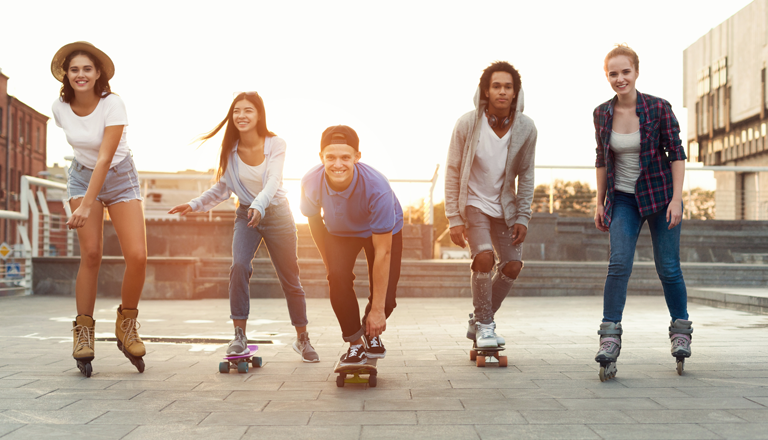 gen-z-young-adults-on-roller-skates