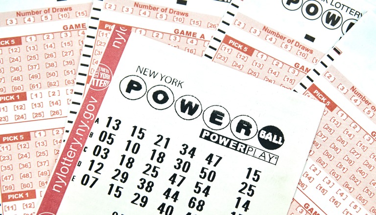 Picture of multiple Powerball tickets for New York State